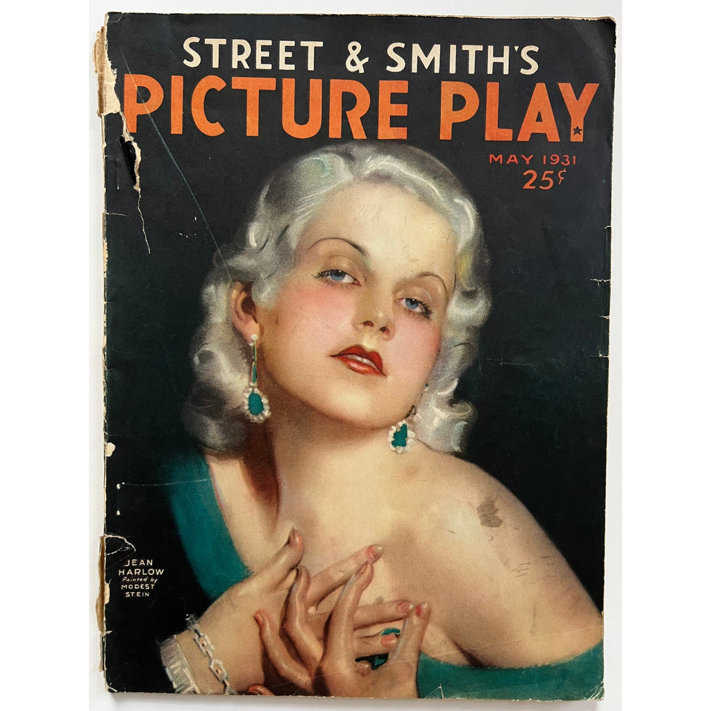 RARE 1931 Jean Harlow Magazine Picture Play, Platinum Blonde, Dinner at Eight, Hollywood, Saratoga, Red Dust, Red Headed Woman, Public Enemy