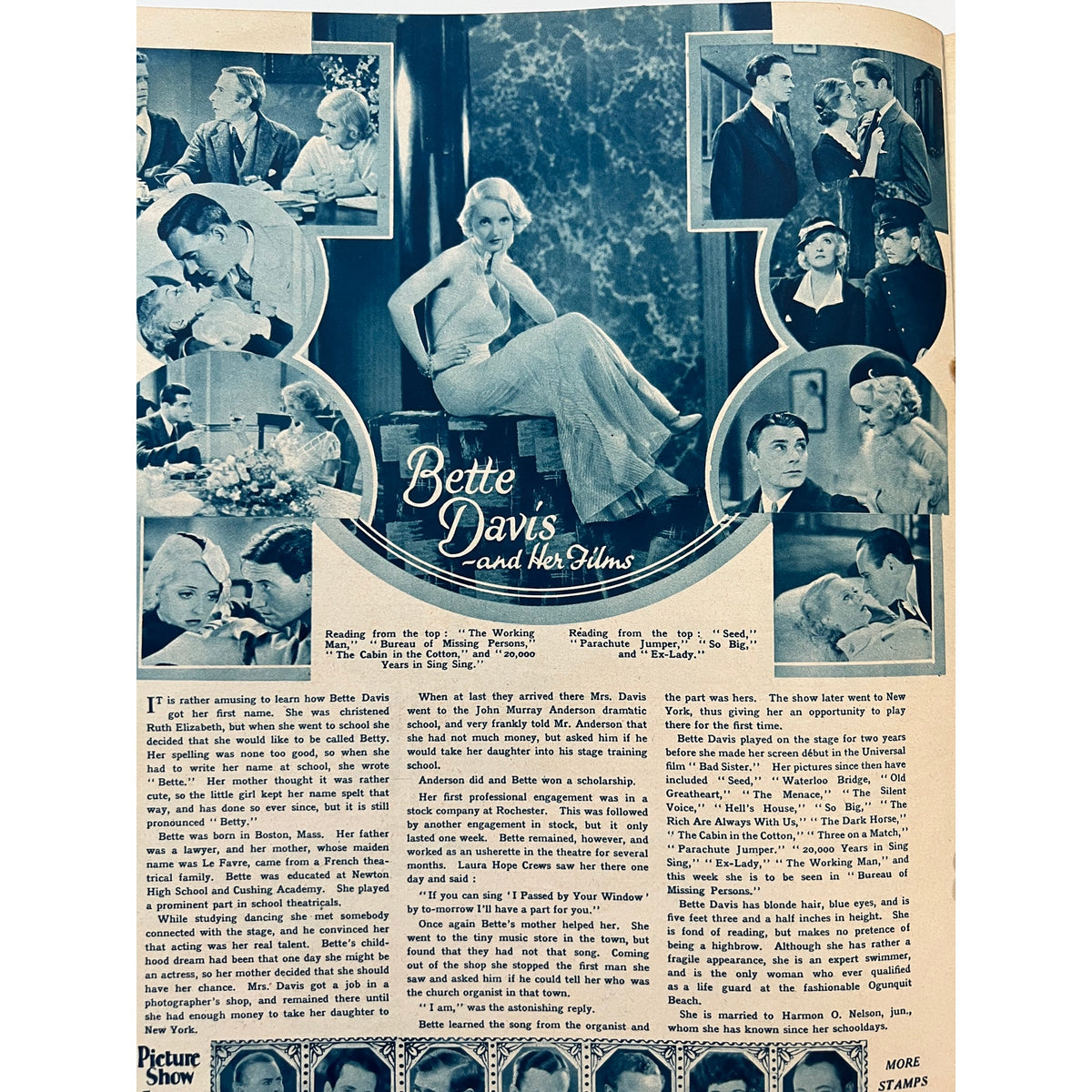 Rare UK Picture Show 1934 Conrad Veidt Magazine Jean Harlow Hollywood, The Man Who Laughs, Casablanca, Dr. Caligari, Thief of Bagdad