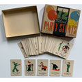 1935 Whitman Party Stunts Card Game W/ Box 65 Cards Included Statue of Liberty