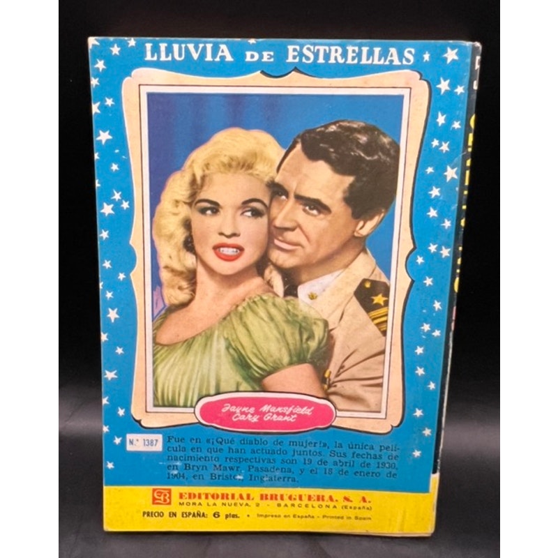 Spanish 1961 Jayne Mansfield Cary Grant Book Ad Kiss Them For Me Sin Aliento