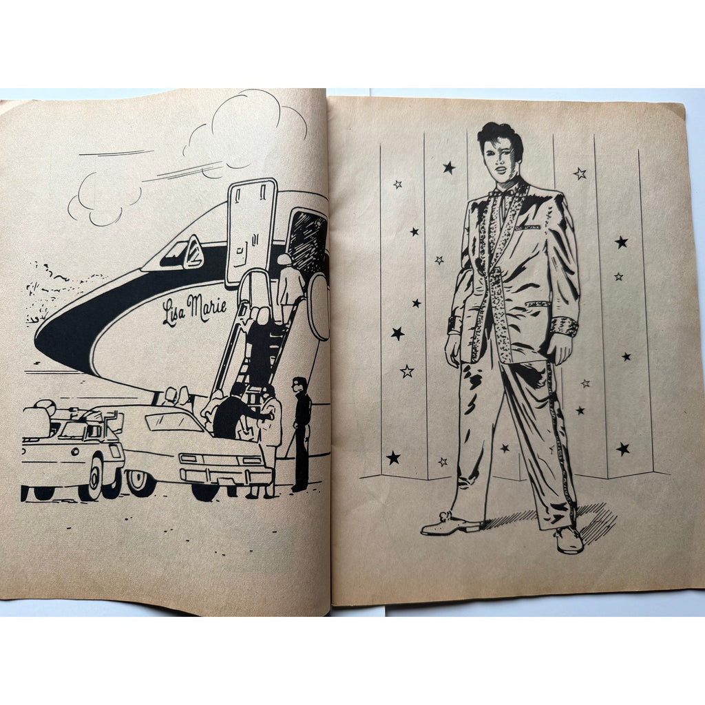 Scare 1978 Elvis Presley Coloring Book Thurston Moore Graceland, The King, TCB, King Creole, Jailhouse Rock, Suspicious Minds, Rockabilly