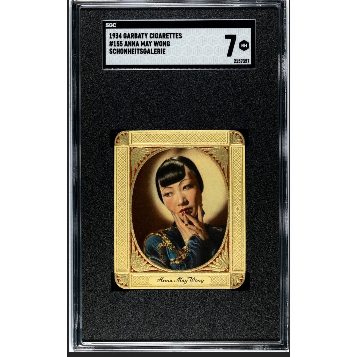 RARE 1934 Garbaty Anna May Wong SGC 7 Only 1 Graded! Schonheitsgalerie, Hollywood, Shanghai Express, Thief of Bagdad, Daughter of the Dragon