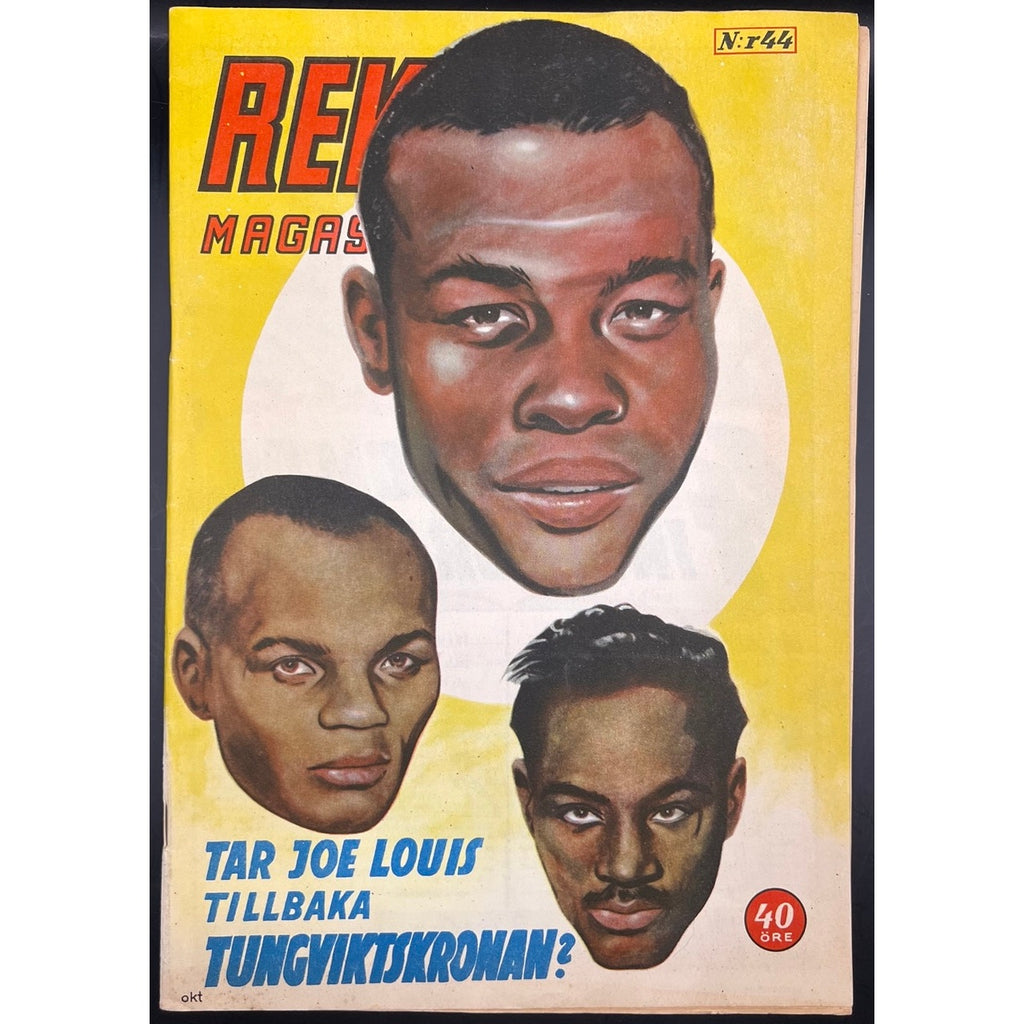 1951 Rekord Journal Joe Wolcott, Ezzard Charles, Joe Louis Magazine Boxing World Champion Heavyweight Champ