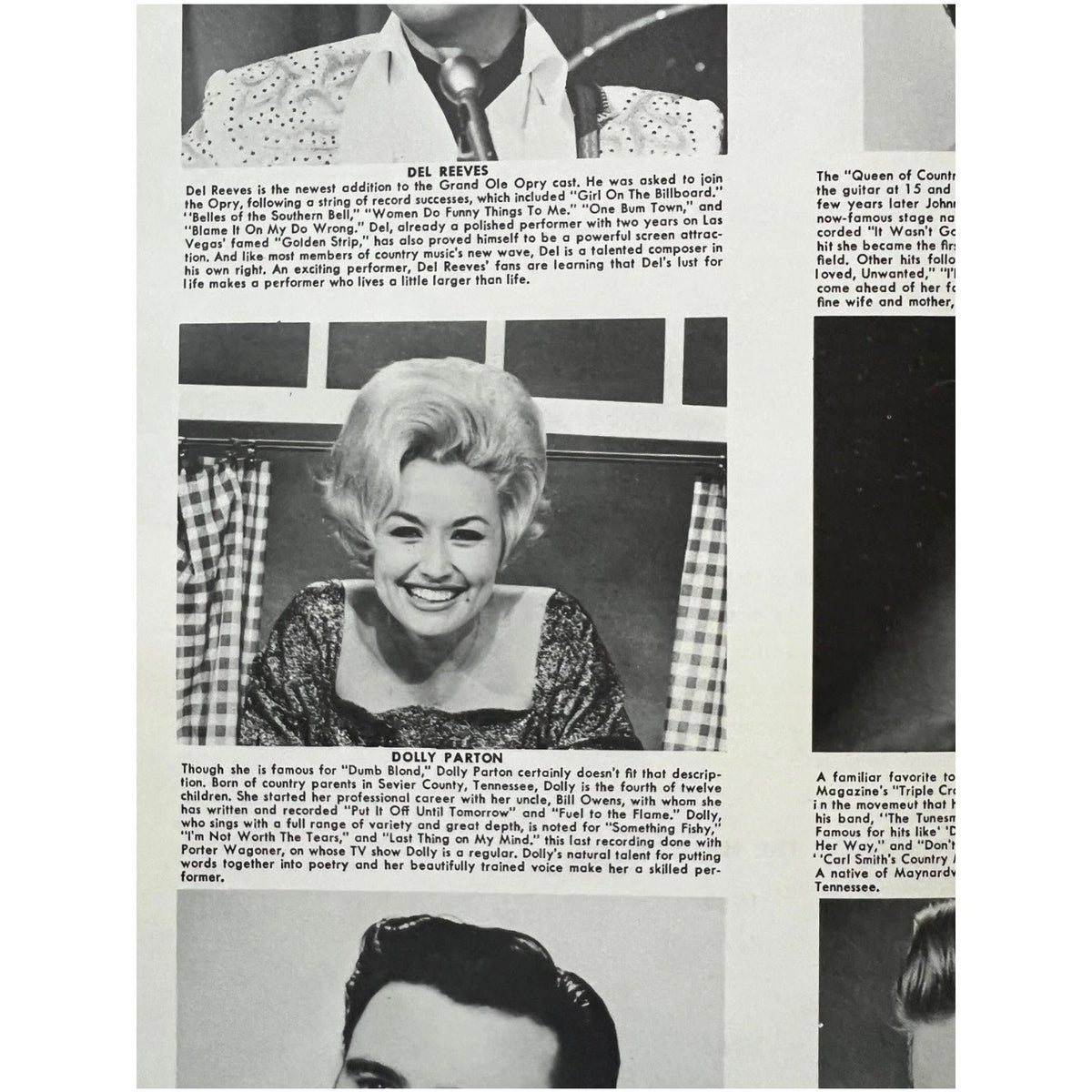 60s 70s Vintage Country Music Magazine Dolly Parton, Loretta Lynn, George Jones
