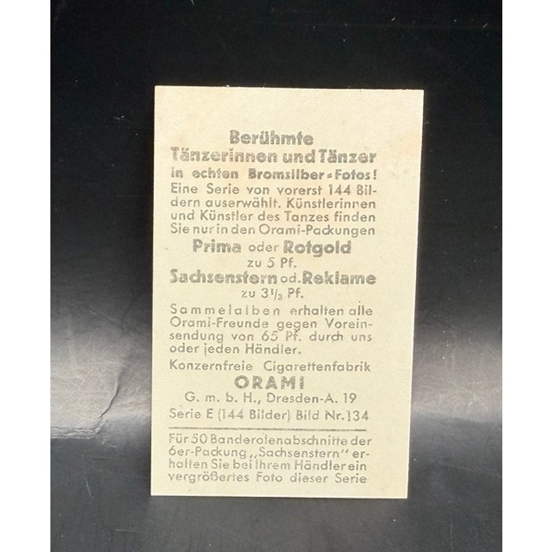 Gorgeous German 1933 Orami Josephine Baker Card 134 Black Venus, Folies Bergere, Black Pearl, Danse Sauvage, Siren of the Tropics