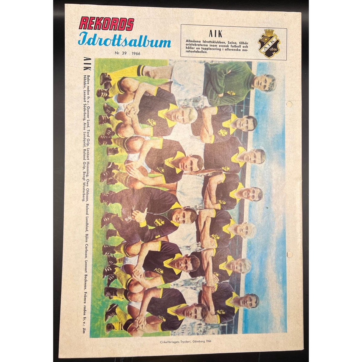 1966 Swedish Rekord Journal Rocky Marciano Magazine Boxing Brockton Blockbuster