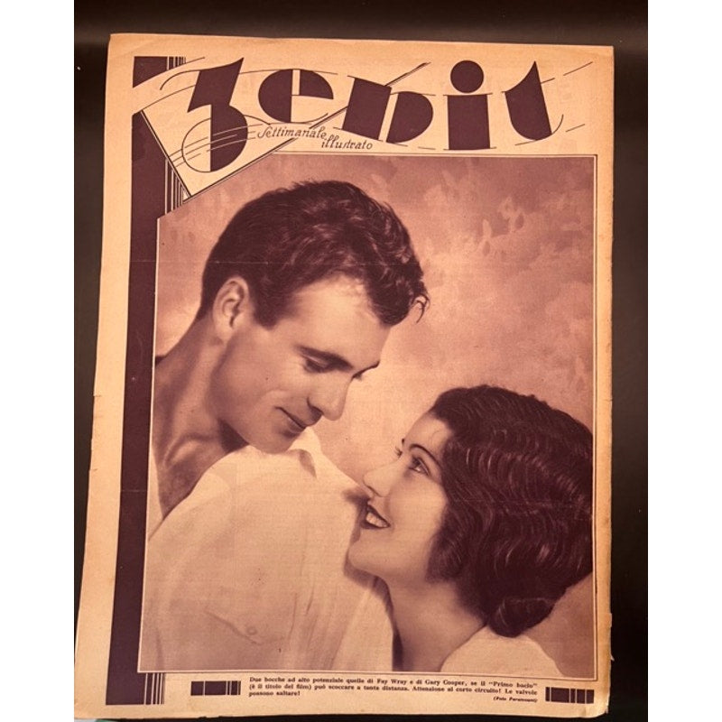 RARE Italian 1932 Jean Harlow Magazine Gary Cooper, Dinner at Eight, Saratoga, Hollywood, Public Enemy, Hold Your Man, Platinum Blonde