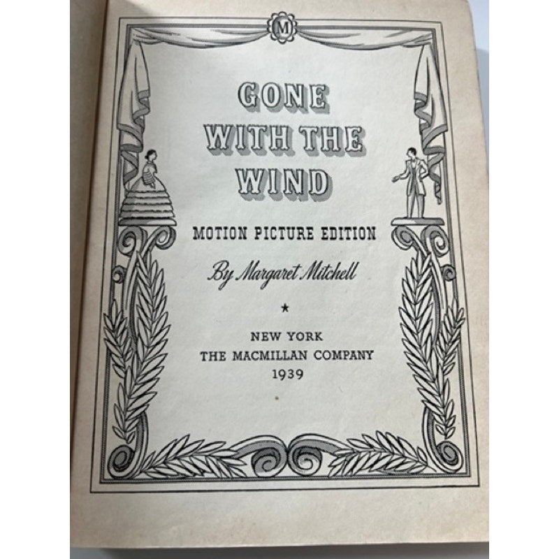 RARE Color 1939 Gone with the Wind Book Clark Gable, Vivien Leigh, Leslie Howard, Civil War, Margaret Mitchell Hattie McDaniel