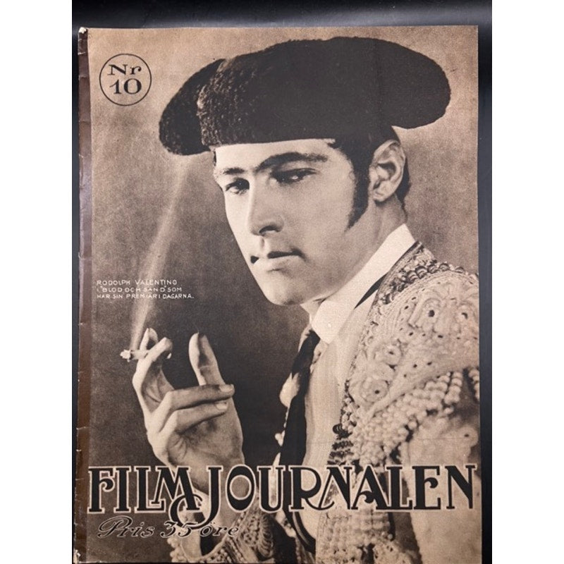 Rare 1923 Swedish Film Journalen Rudolph Valentino Magazine Gloria Swanson, Nita Naldi, Blood and Sand, The Sheik, The Eagle