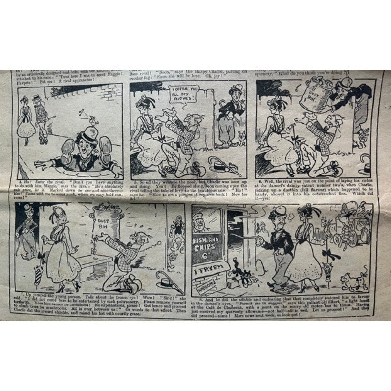 1915 Australian Charlie Chaplin Comics Newspaper Charles Chaplin Funny Wonder, Scream of the Earth, Essanay, The Kid, Gold Rush, City Lights