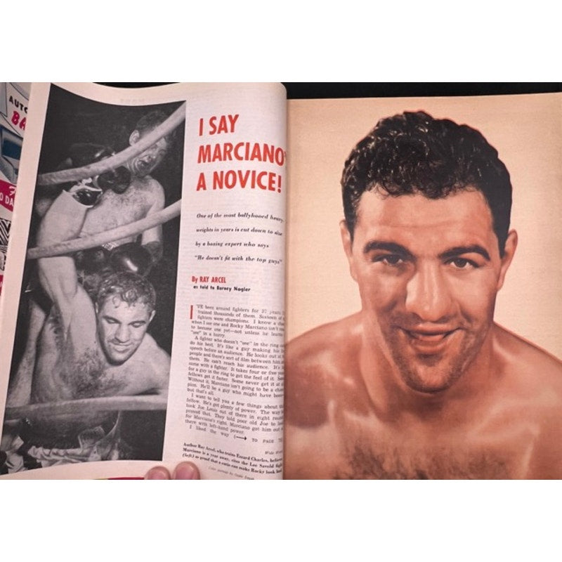 1952 Sport Yogi Berra Magazine New York Yankees, Bob Feller, Rocky Marciano, Cleveland Indians, Boxing, Champ, MLB, Baseball