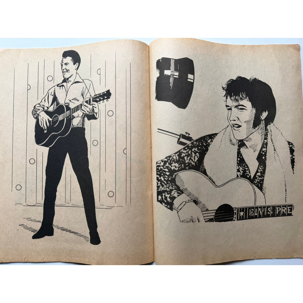 Scare 1978 Elvis Presley Coloring Book Thurston Moore Graceland, The King, TCB, King Creole, Jailhouse Rock, Suspicious Minds, Rockabilly