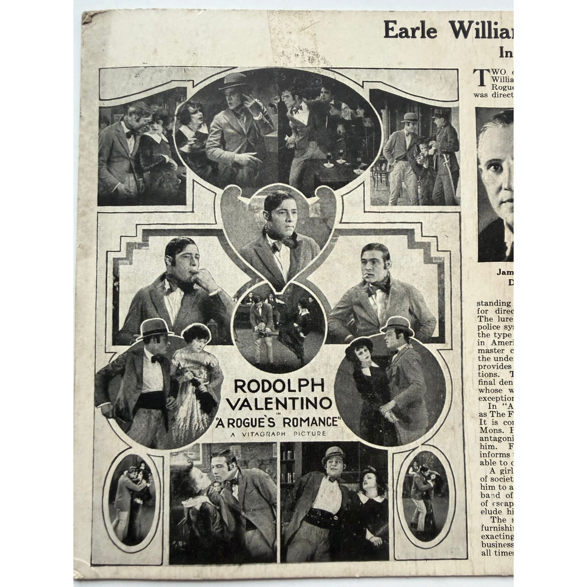 Very Rare Promotional 1922 Vitagraph Rouge's Romance Rudolph Valentino Hollywood, Sheik, Blood and Sand, Four Horsemen of the Apocalypse