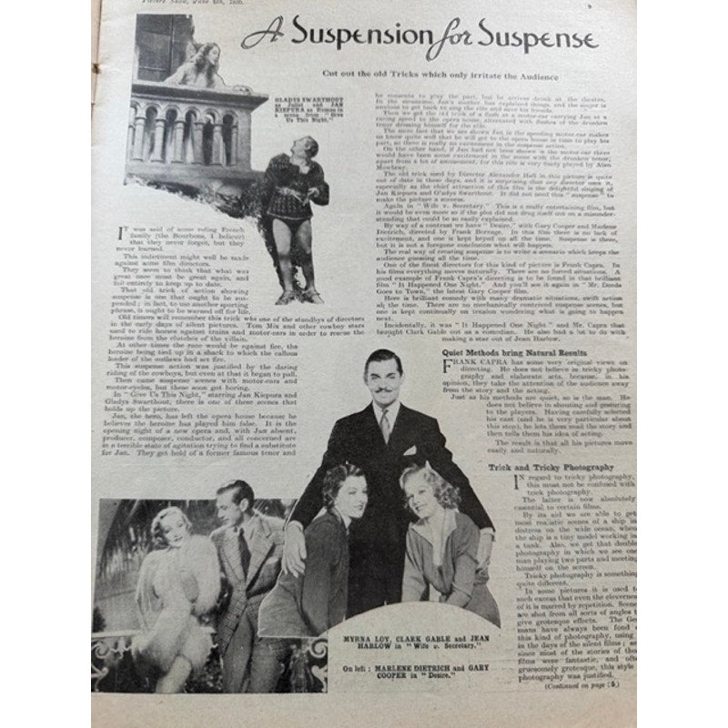 RARE UK 1936 Ginger Rogers  Fred Astaire Magazine Picture Show Hollywood, Follow the Fleet, Top Hat, Gay Divorcee, Rogers and Astaire