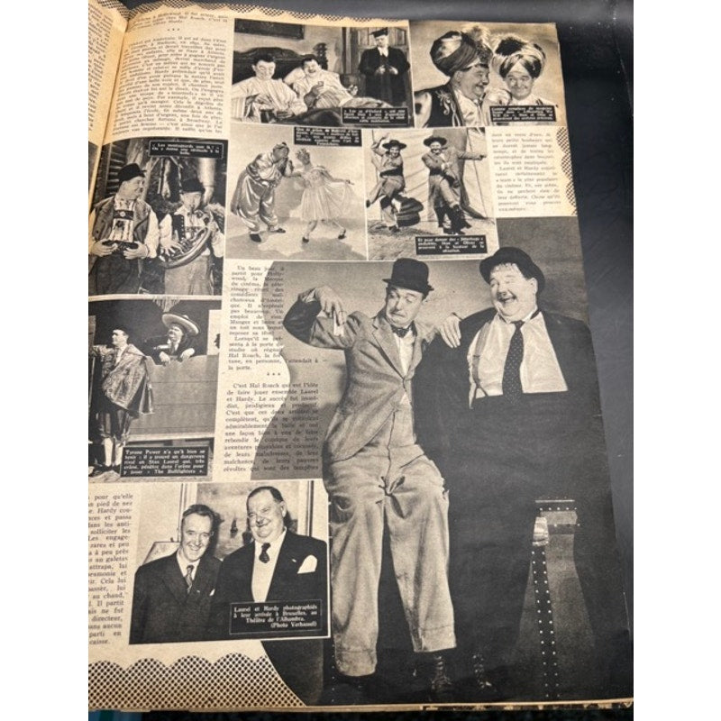 RARE French 1947 Shirley Temple, Laurel and Hardy Magazine Cine Revue, Hollywood