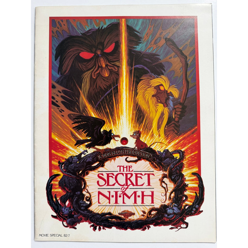 1982 The Secret of Nimh Movie Program John Carradine, Dom DeLuise, Hollywood