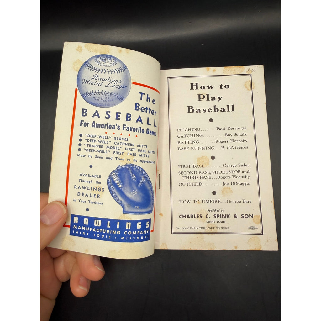 RARE Sporting News, How to Play 1945 Joe DiMaggio Booklet New York Yankees, Yankee Clipper, Joltin Joe, MLB, Baseball, Yanks, HOF