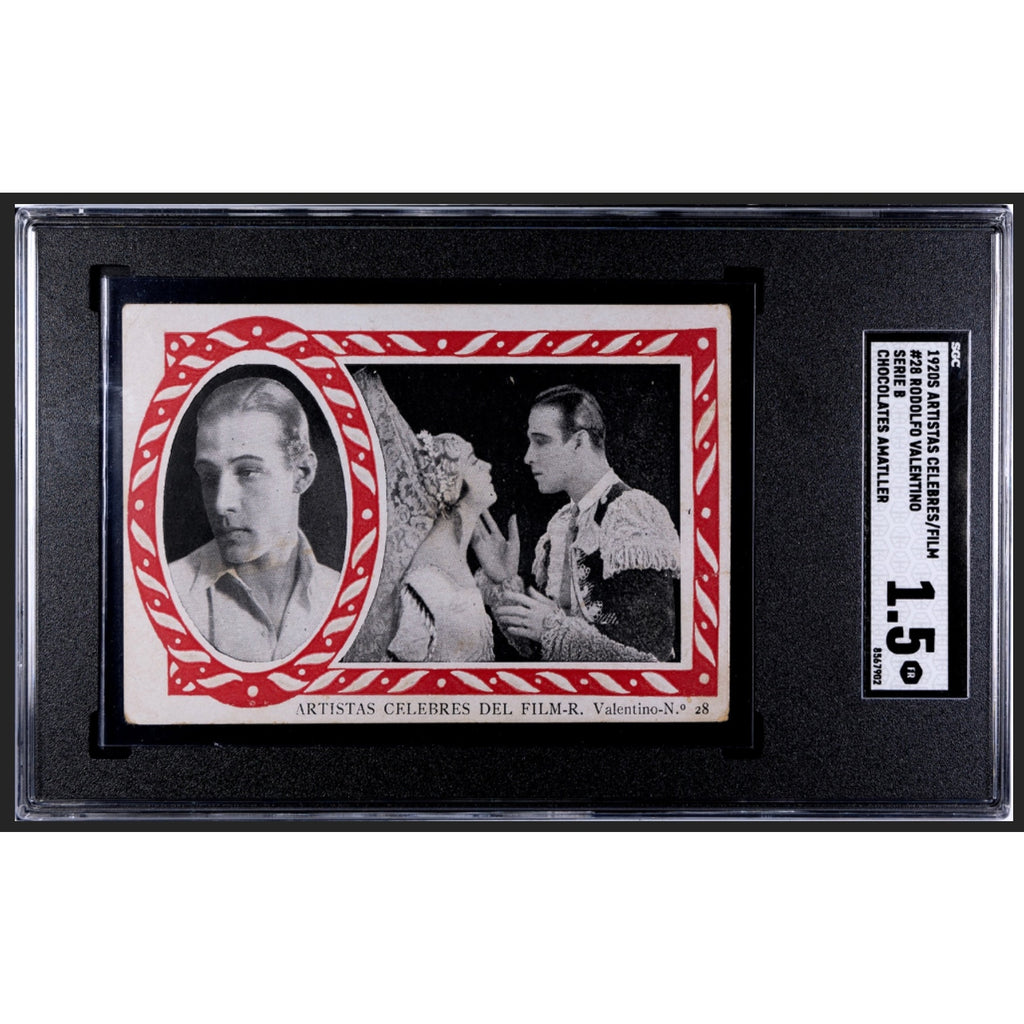 ONLY 1 GRADED 20s Rudolph Valentino Spanish Chocolate Card SGC 1.5 Sainted Devil, The Sheik, Blood and Sand, Cobra, The Eagle