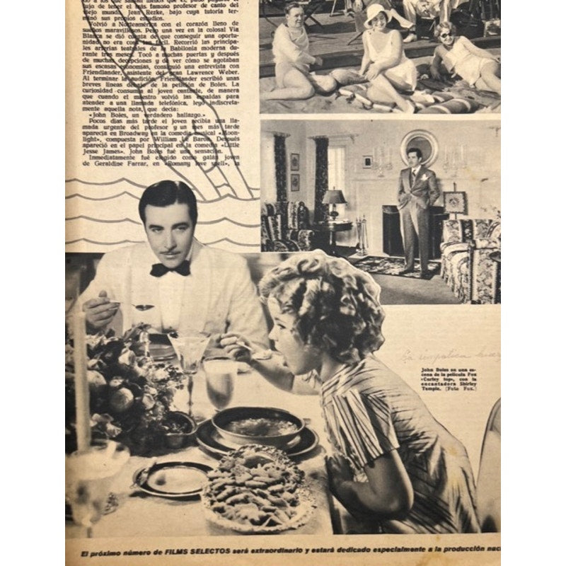 1935 Spanish Films Selecto Shirley Temple Magazine Hollywood Gable, Astaire, Heidi, Little Princess, Curly Top, Little Colonel