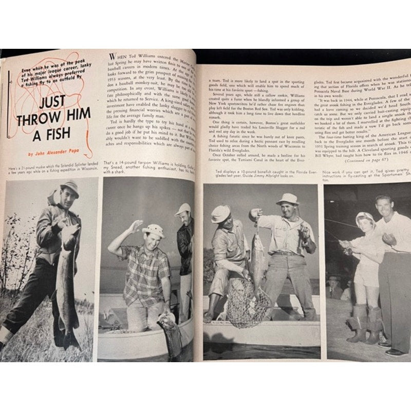 EXCELLENT 1952 Inside Baseball Stan Musial, Phil Rizzuto, Jackie Robinson Magazine, Brooklyn Dodgers, Yankees, Cardinals, Ted Williams