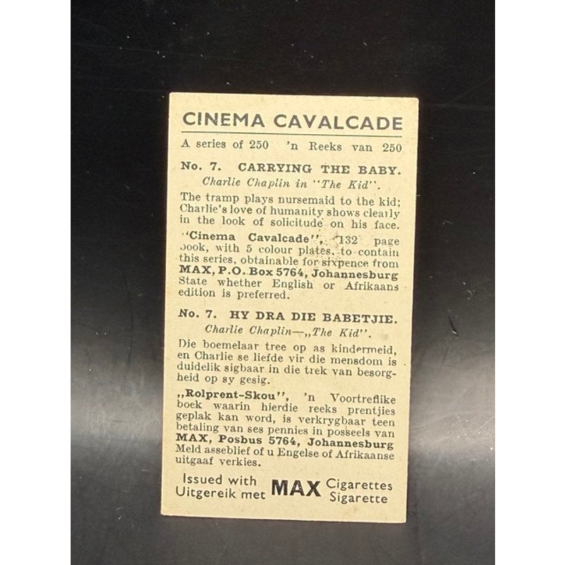 Cinema Cavalcade Charlie Chaplin Card The Kid, City Lights Charles Chaplin