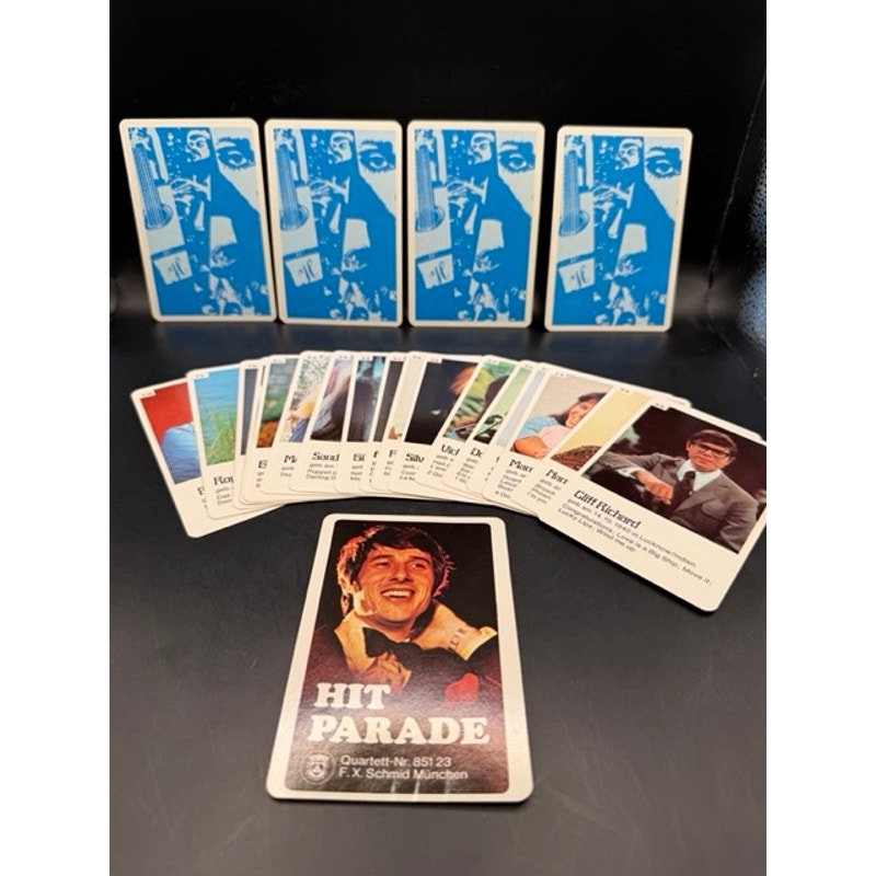 RARE German Oversized 1970 Hit Parade Cards 22 Partial Set Sinatra, Englebert Humpberdinck, Petula Clark, Dusty Springfield, Nancy Wilson