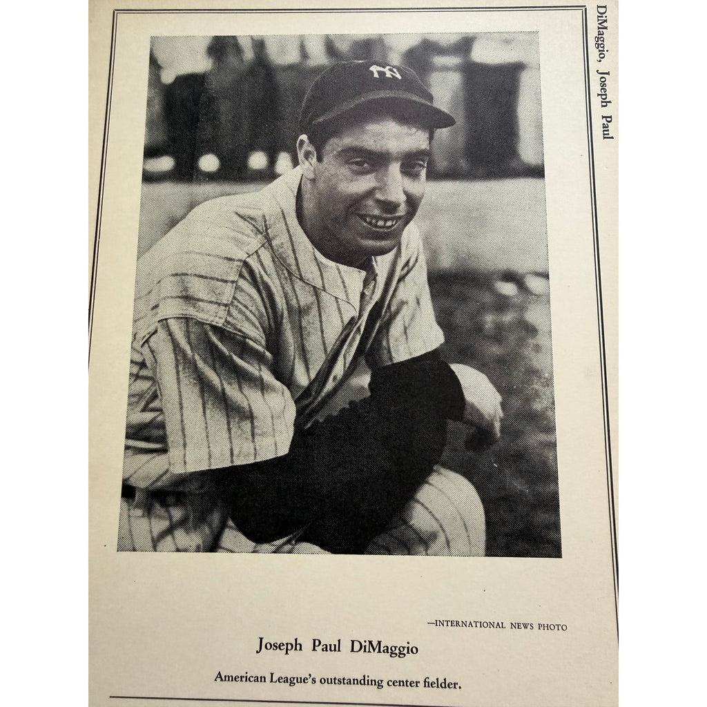 RARE 1946-48 Sports Exchange W603 Joe DiMaggio New York Yankees, Yankee Clipper, Joltin Joe, Yanks, Marilyn Monroe