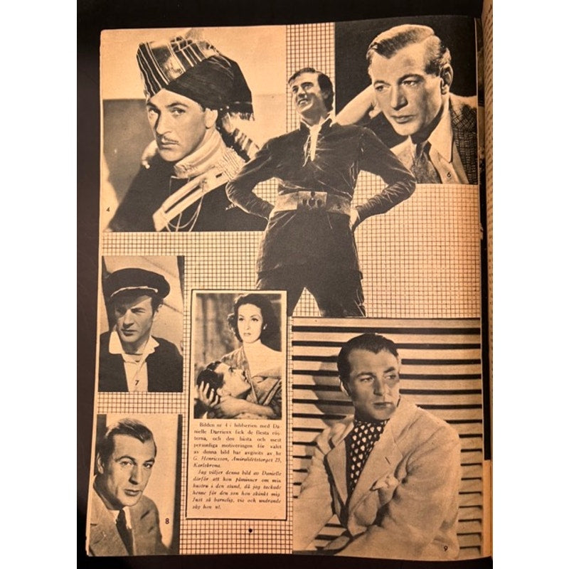 RARE 1938 Swedish Joan Blondell Magazine Gary Cooper, Public Enemy, Blonde Crazy, Grease, Cincinnati Kid, Night Nurse, Footlight Parade