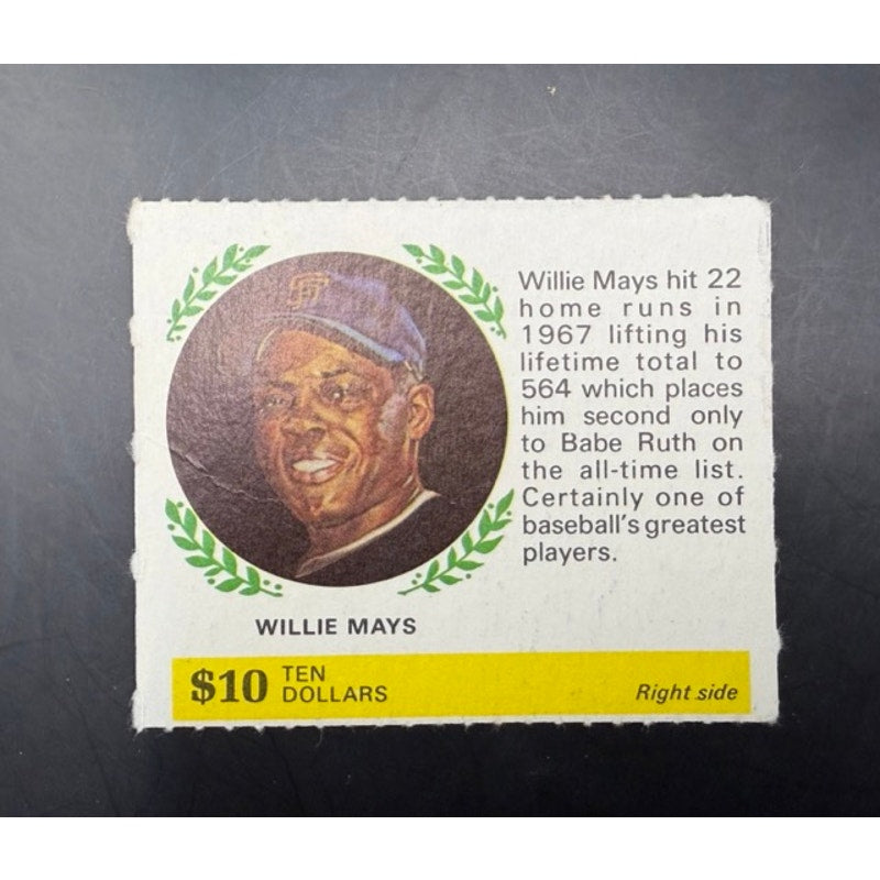 1969 American Oil Willie Mays Card San Francisco Giants Baseball Card HOF, MLB, New York Giants, New York Mets, Say Hey Kidall Card HOF, MLB