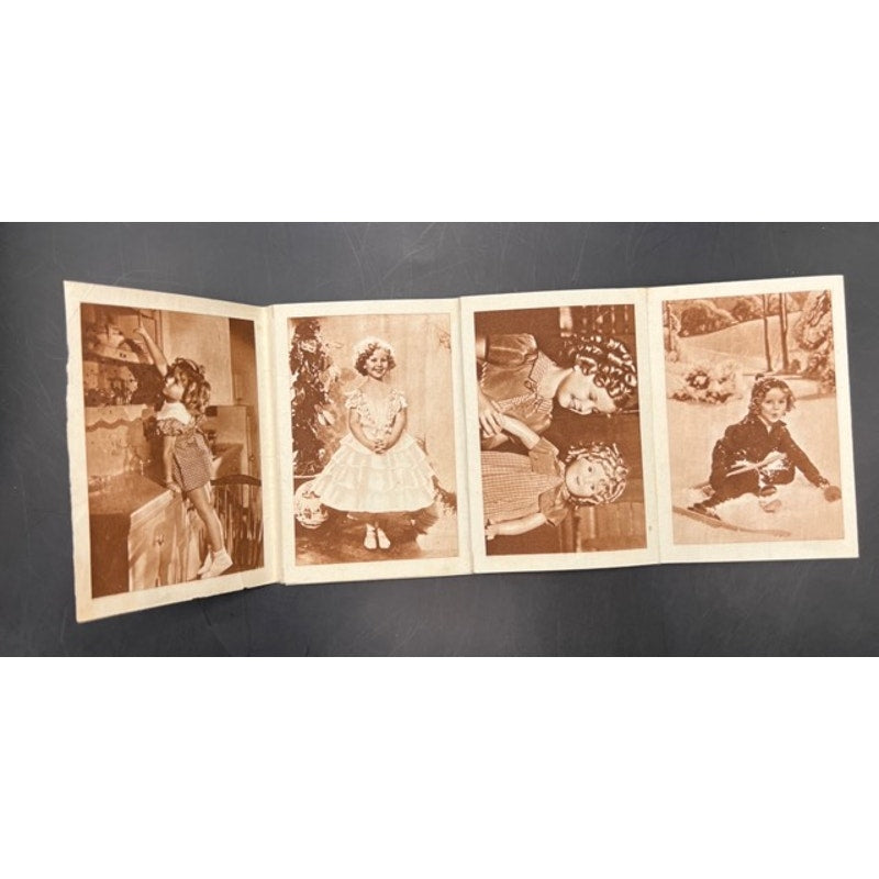 1930's Spanish Shirley Temple Photo Album Fold Out 30 Photos, Heidi, Curly Top, Little Princess, Little Colonel