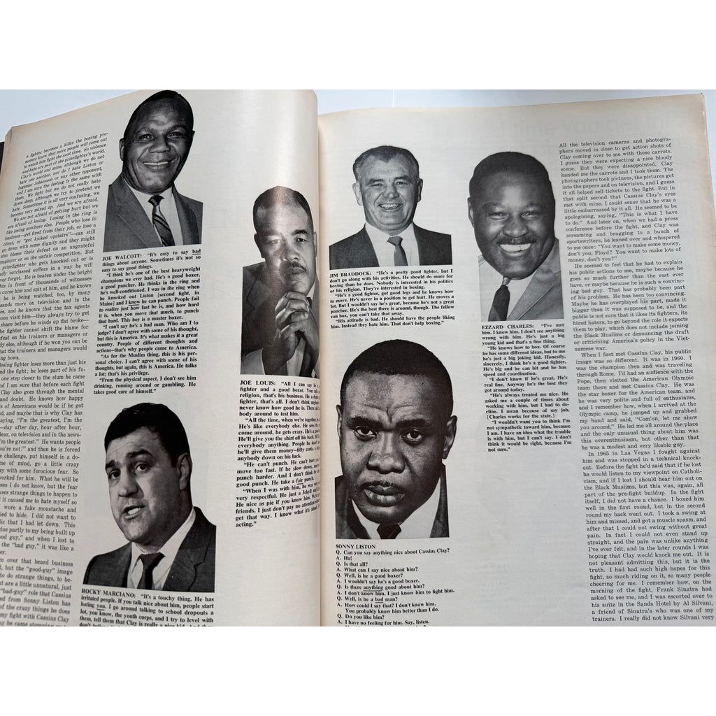 1966 Esquire Floyd Patterson Cassius Clay Magazine, The Greatest Muhammad Ali Boxing, Heavyweight Champ