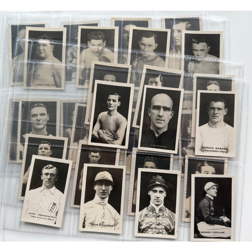 1922 Sporting Champions 30 Card Set Boxing, Horse Racing, Football Benny Leonard, Battling Siki, Kid Lewis