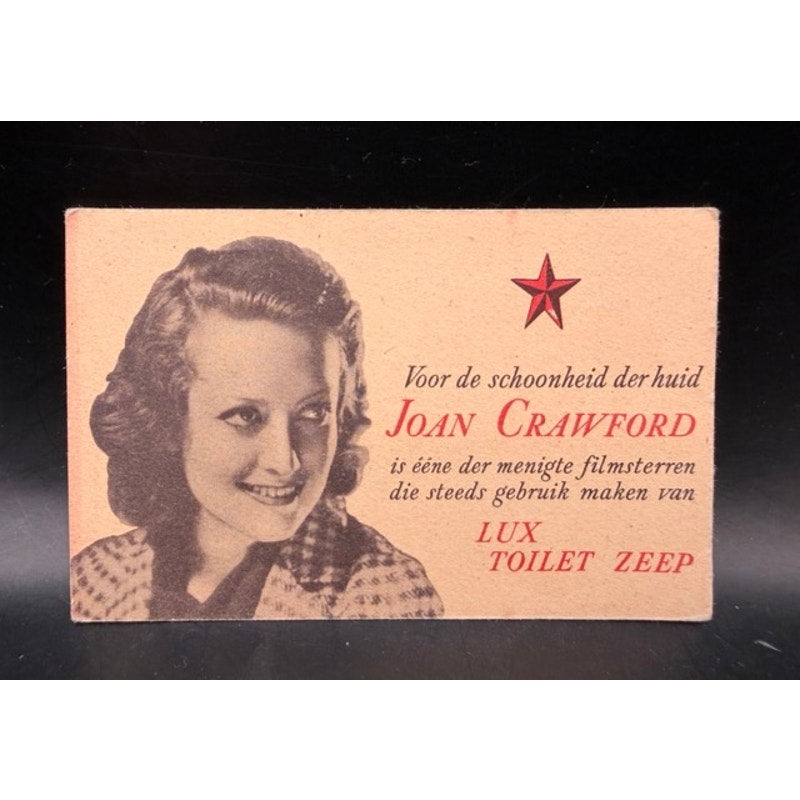 Super RARE 1933 Dutch Joan Crawford Lux Soap Pocket Calendar Sadie McKee, Berserk, Mildred Pierce, Baby Jane, Grand Hotel