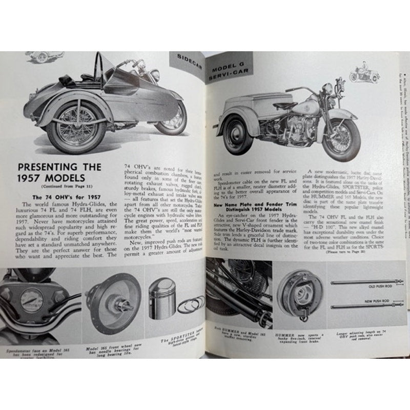 3 Rare 1956 The Enthusiast Motorcycle Magazines Aug-Oct Harley Davidson Cycles