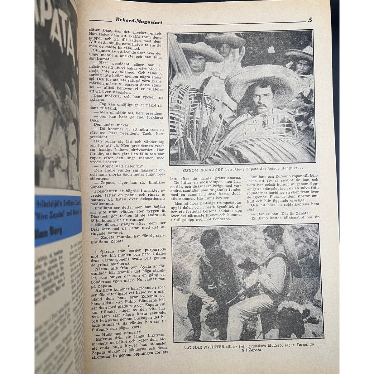 1955 Swedish Rekord Journal Marlon Brando Magazine Viva Zapata Godfather The Wild One Streetcar Named Desire