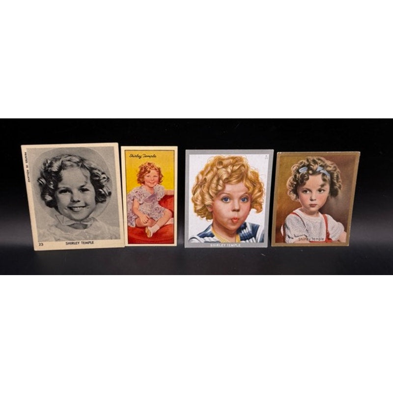 4 Rare 1930s Shirley Temple Cards Little Princess, Little Colonel, Heidi, Curly Top, Hollywood
