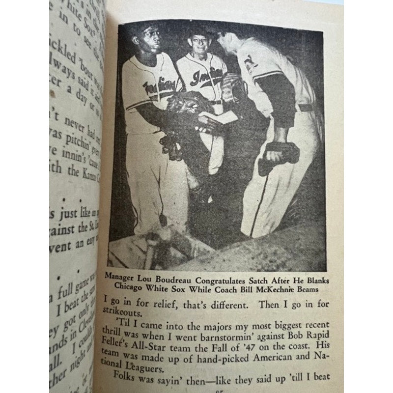 1948 Satchel Paige Pitchin Man Book Booklet Biography Hal Lebovitz Cleveland, St. Louis Browns, HOF, Baseball, Oakland A's, MLB