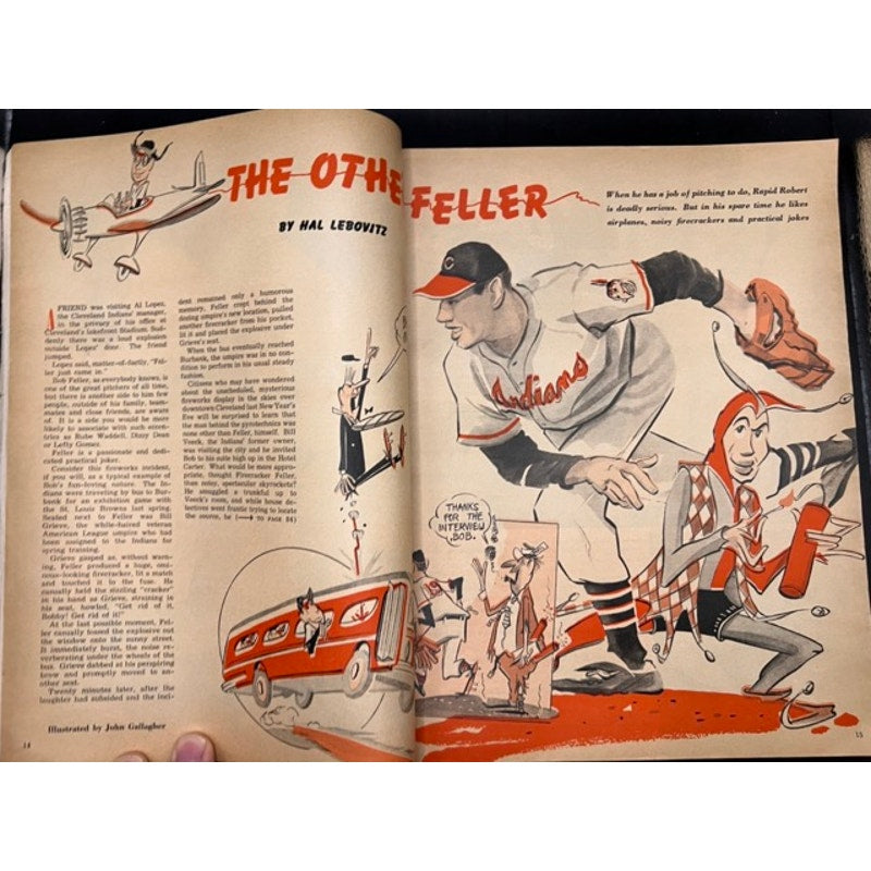 1952 Sport Yogi Berra Magazine New York Yankees, Bob Feller, Rocky Marciano, Cleveland Indians, Boxing, Champ, MLB, Baseball