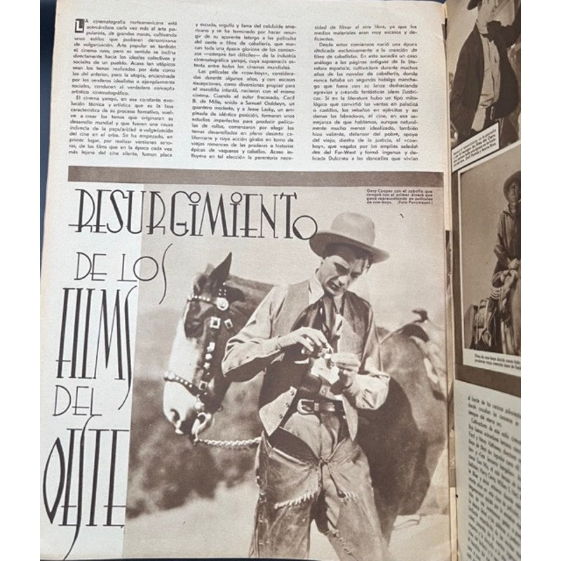 RARE Spanish 1936 Clark Gable Loy Jean Harlow Magazine Wife Vs. Secretary Disney, Cagney