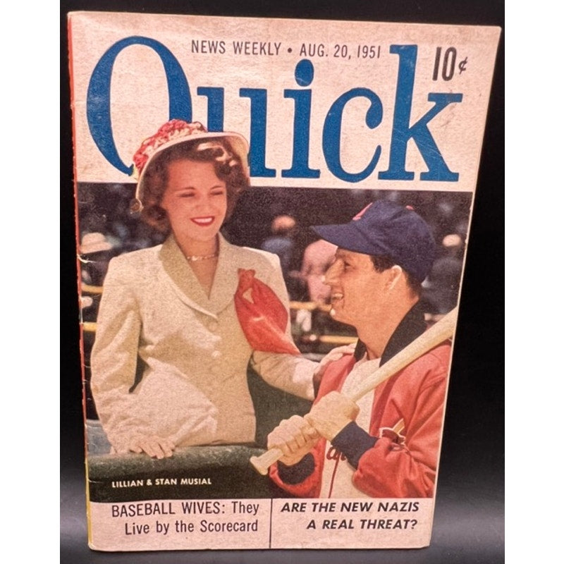 1951 Quick Booklet Stan Musial Baseball St. Louis Cardinals MLB Stan the Man HOF