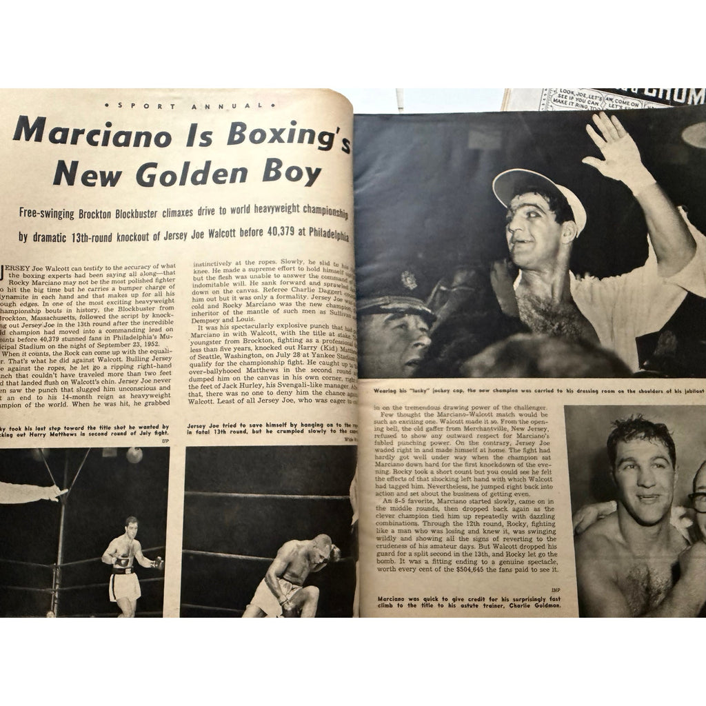 3 - 1951-53 Sport Magazines Mickey Mantle, Jackie Robinson, Ted Williams, Rocky Marciano, Basketball, Football, Chicago Bears, Baseball