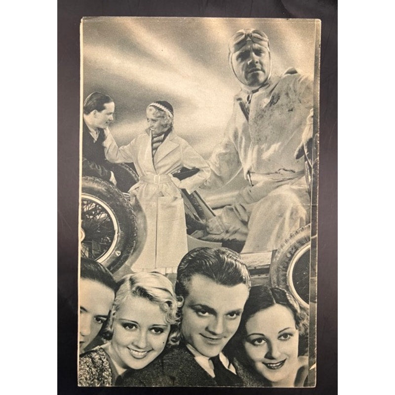 RARE German 1932 James Cagney Movie Program Herald The Crowd Roars, Race Car, Joan Blondell, Yankee Doodle Dandy, Public Enemy, Roaring 20s