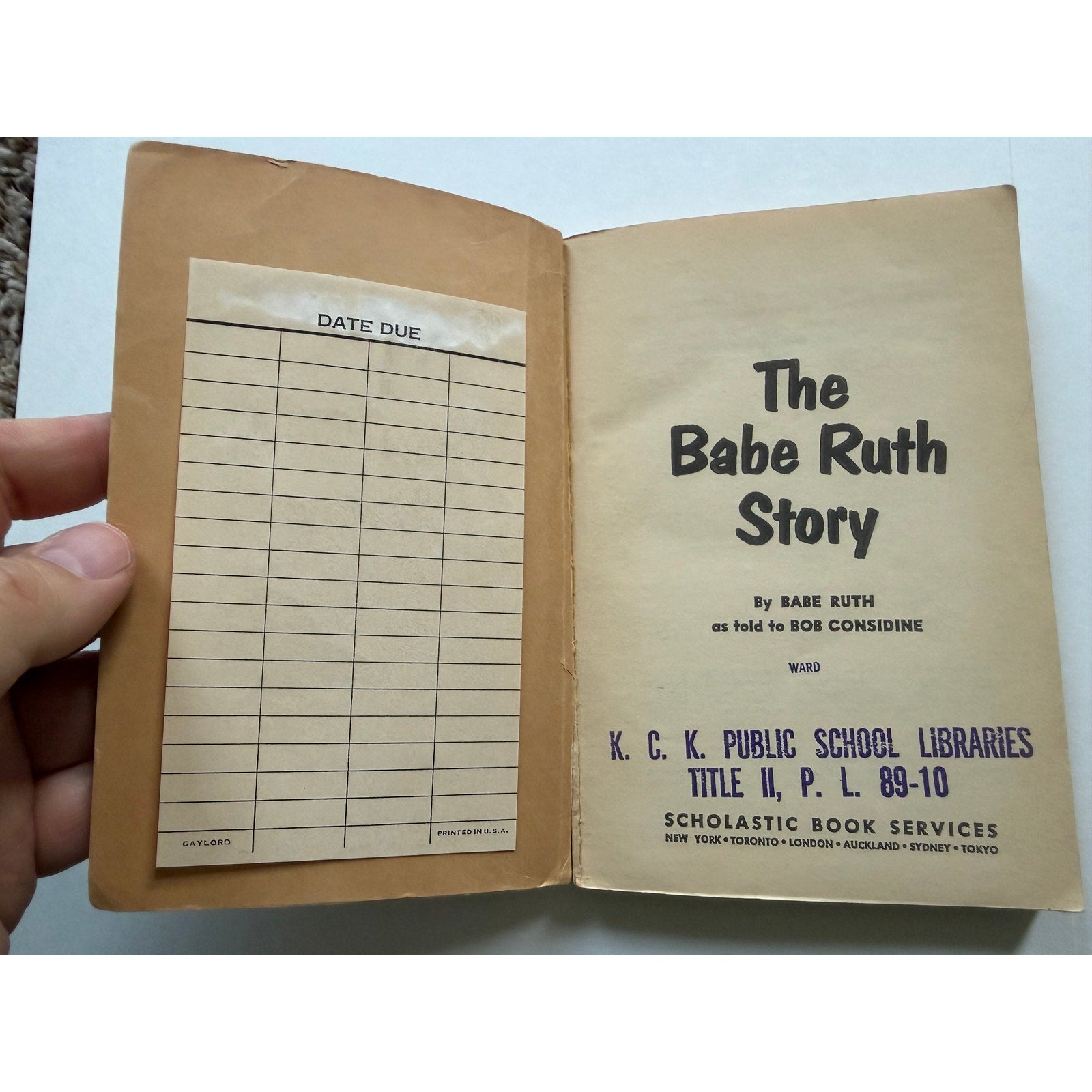 1948 The Babe Ruth Story Book Bob Considine Bambino Sultan of Swat NY Yankees
