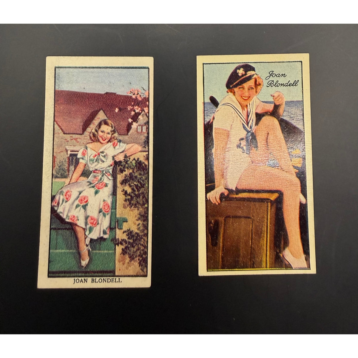 RARE 1930's Joan Blondell Cards Mars, Carreras, Public Enemy, Blonde Crazy, Grease, Gold Diggers on 1933, Stay Away Joe, Night Nurse