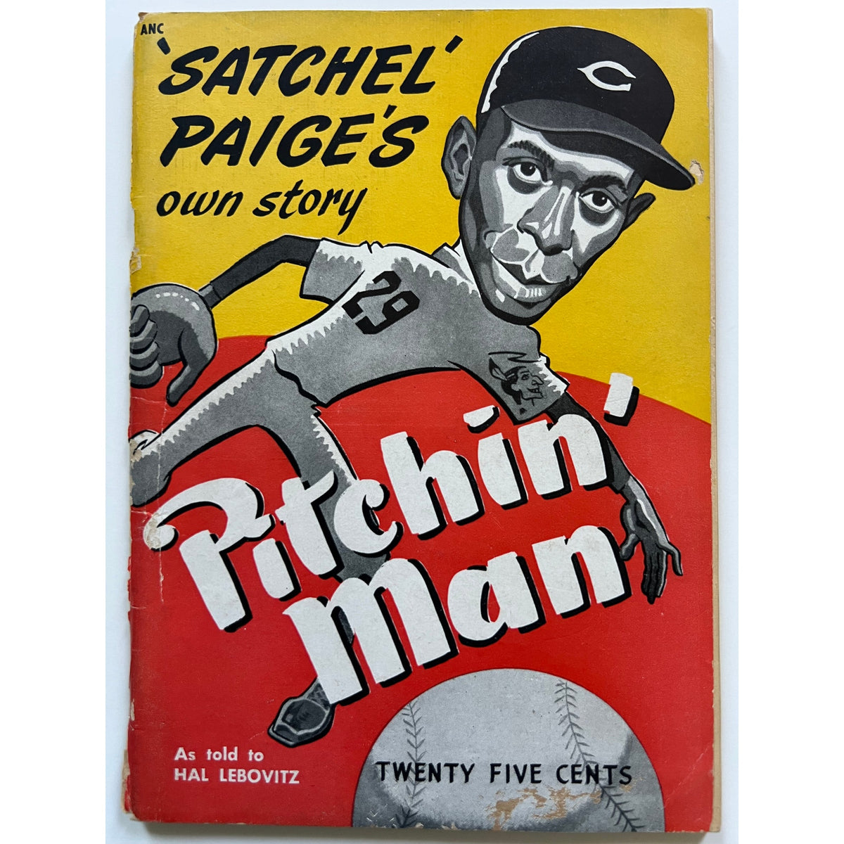 1948 Satchel Paige Pitchin Man Book Booklet Biography Hal Lebovitz Cleveland, St. Louis Browns, HOF, Baseball, Oakland A's, MLB
