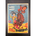 1945 Spanish Laurel and Hardy Movie Herald Handout The Bullfighters Hollywood, Babes in Toyland, Pardon Us, Blotto, Beau Hunks