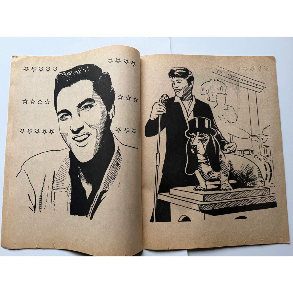 Scare 1978 Elvis Presley Coloring Book Thurston Moore Graceland, The King, TCB, King Creole, Jailhouse Rock, Suspicious Minds, Rockabilly
