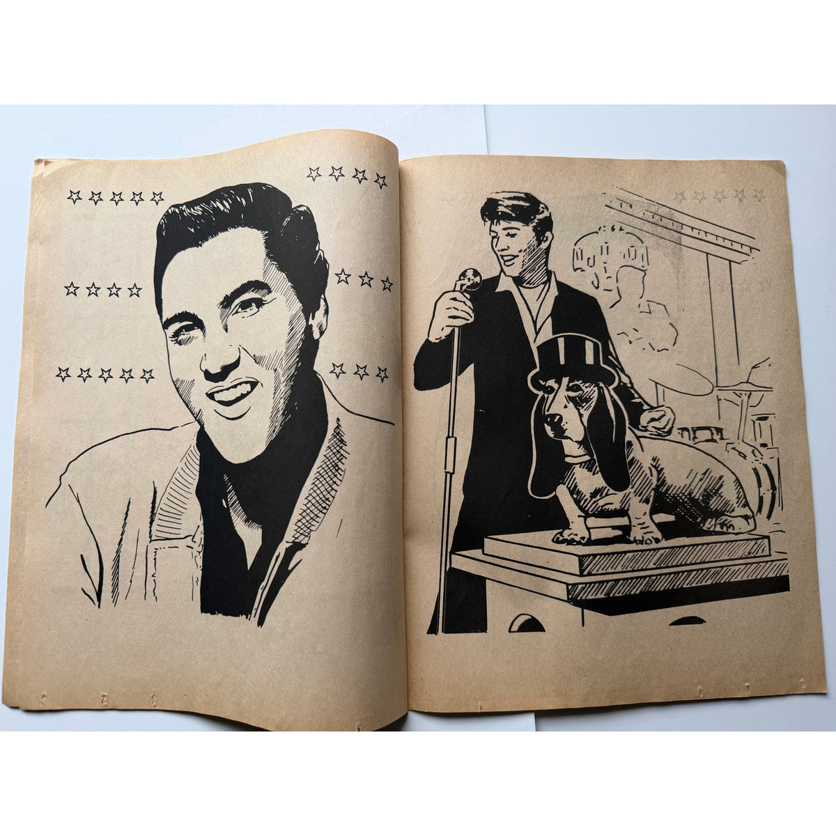 Scare 1978 Elvis Presley Coloring Book Thurston Moore Graceland, The King, TCB, King Creole, Jailhouse Rock, Suspicious Minds, Rockabilly