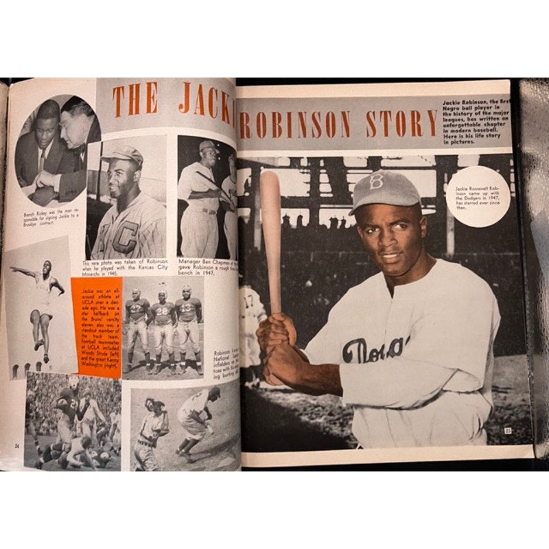 EXCELLENT 1952 Inside Baseball Stan Musial, Phil Rizzuto, Jackie Robinson Magazine, Brooklyn Dodgers, Yankees, Cardinals, Ted Williams