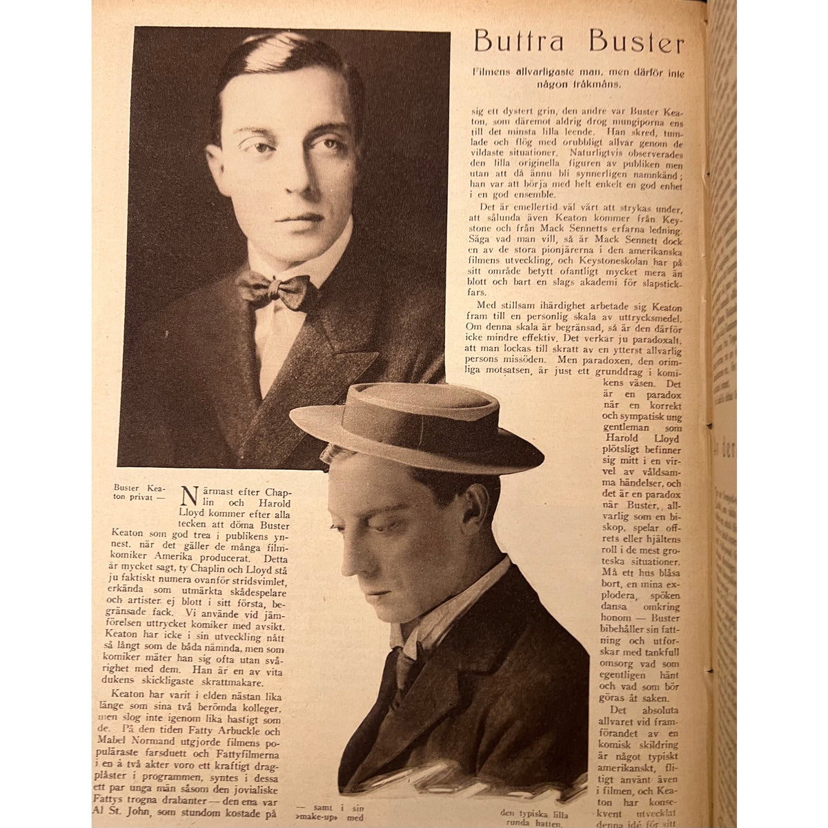 Rare 1924 Swedish Film Journalen Rudolph Valentino Magazine Buster Keaton Sessue Hayakawa The Sheik, Blood and Sand, Monsiuer Beaucaire